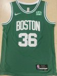 Maillot de Basket #36 Smart Boston Celtics Vert Brodé